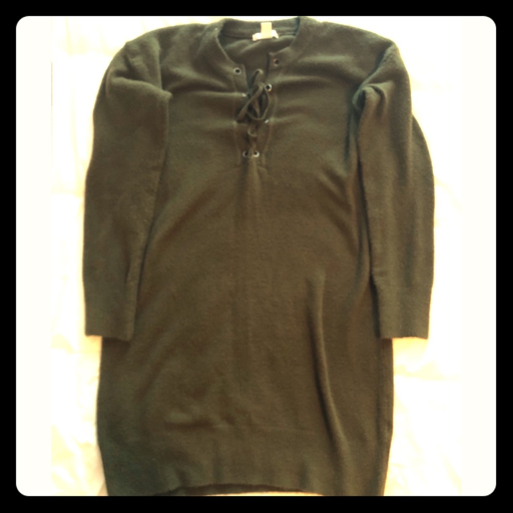 Olive Sweater Dress
